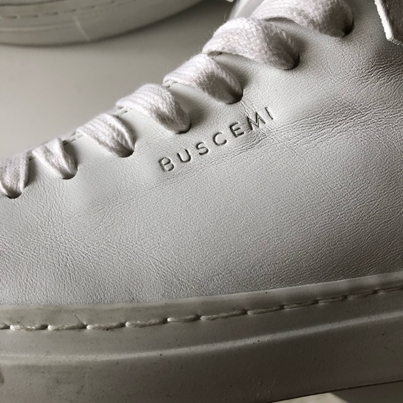 100mm White Buscemi hi tops - Picture 6 of 7